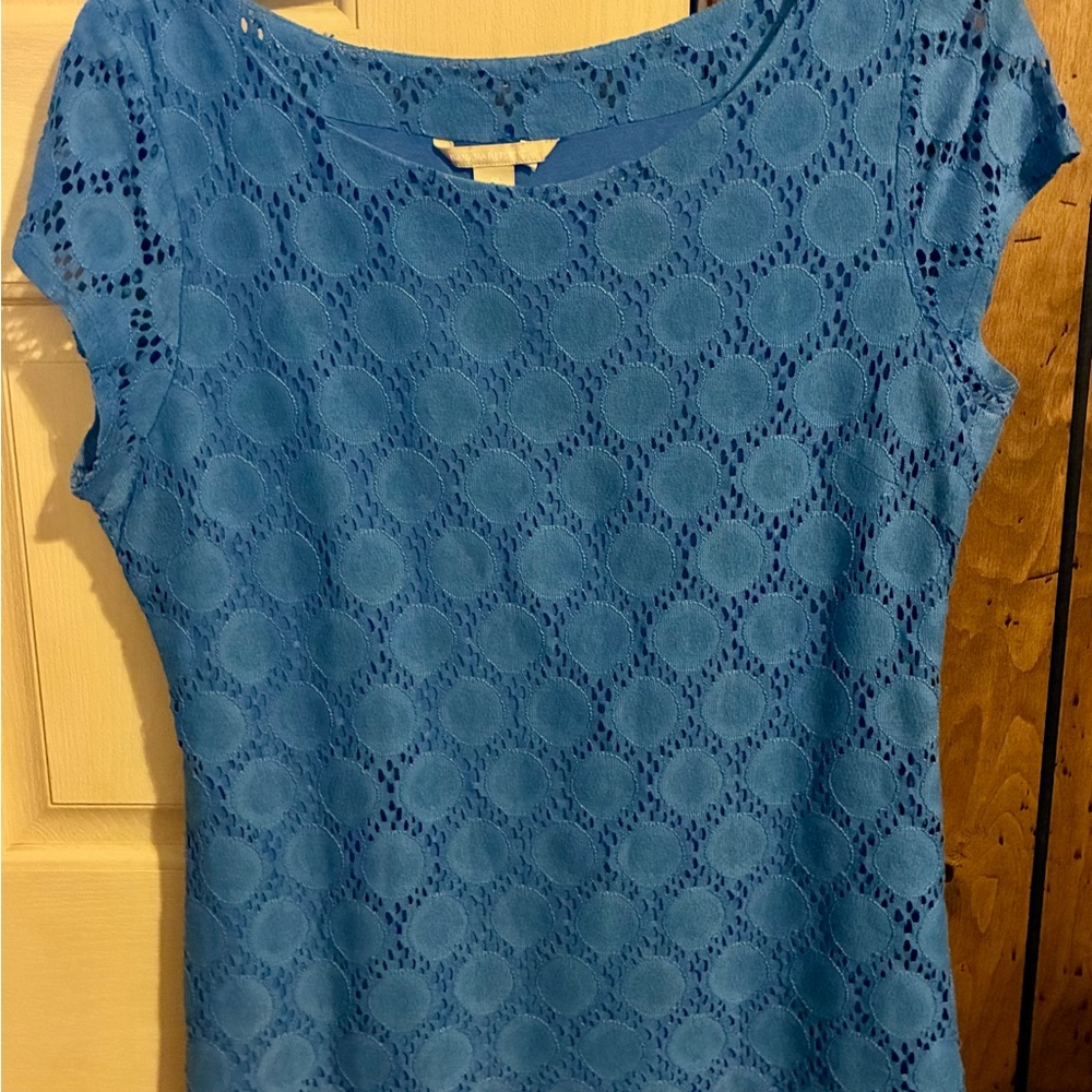 Banana Republic Blue Lace Blouse